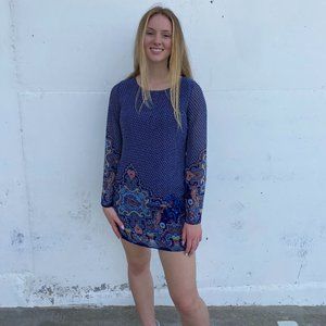 "Pink Owl" Long Sleeve Dress